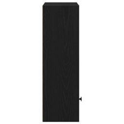 Berkfield Home Bookcase Black Oak 31x24x77 cm Engineered Wood - Size: 31 x 24 x 77 cm - thumbnail 6