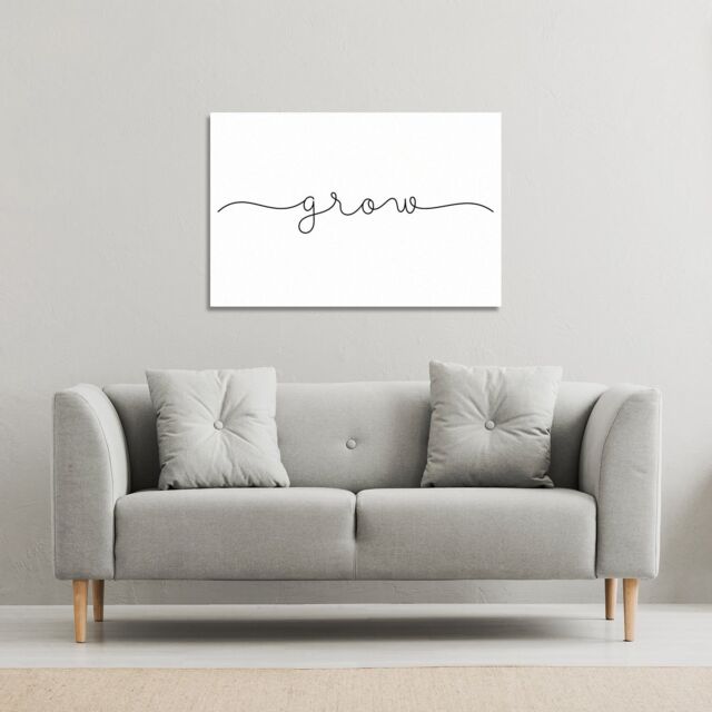 Benjamin Tate Design Text Glow (Canvas Print) / 114 x 77 x 4cm in Natural - Size: 114 x 77 x 4 cm - image 1