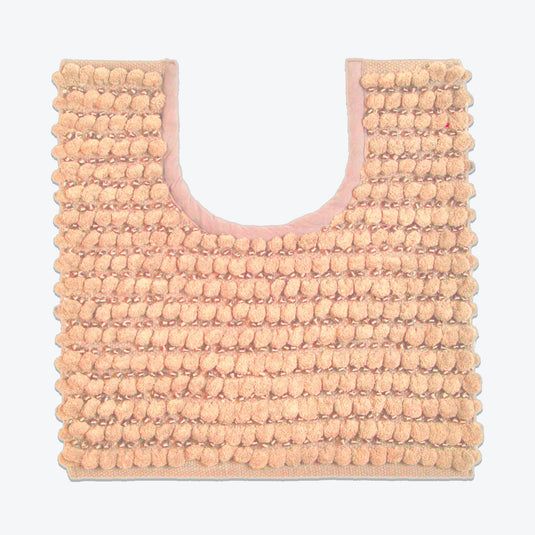 Allure Bath Fashions Sparkle Bobble Non-Slip Pedestal Mat in Pale Pink