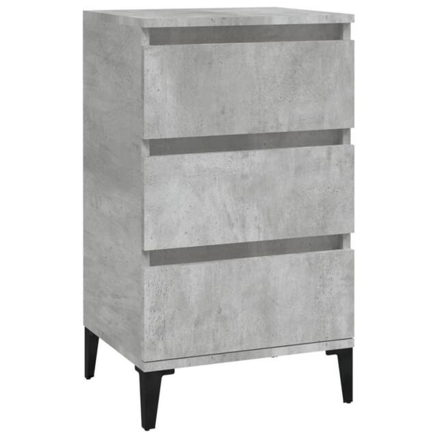 Berkfield Home Bedside Cabinet Concrete Grey 40x35x70 cm Engineered Wood - Size: 40 x 35 x 70 cm - image 1