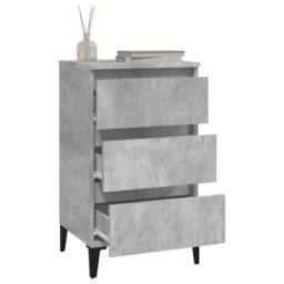 Berkfield Home Bedside Cabinet Concrete Grey 40x35x70 cm Engineered Wood - Size: 40 x 35 x 70 cm - thumbnail 5