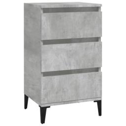 Berkfield Home Bedside Cabinet Concrete Grey 40x35x70 cm Engineered Wood - Size: 40 x 35 x 70 cm - thumbnail 1
