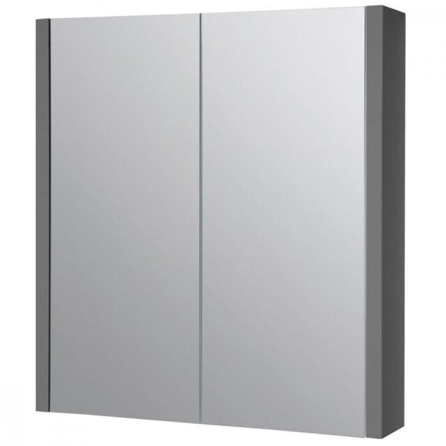 Clifton Grey Gloss Mirror Bathroom Cabinet 60cm Wide - image 1