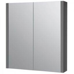 Clifton Grey Gloss Mirror Bathroom Cabinet 60cm Wide