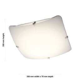 First Choice Lighting Eden - Frosted Glass Flush LED Ceiling Light in White - thumbnail 4