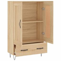 Berkfield Home Highboard Sonoma Oak 69.5x31x115 cm Engineered Wood in Natural - thumbnail 6