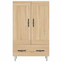 Berkfield Home Highboard Sonoma Oak 69.5x31x115 cm Engineered Wood in Natural - thumbnail 5