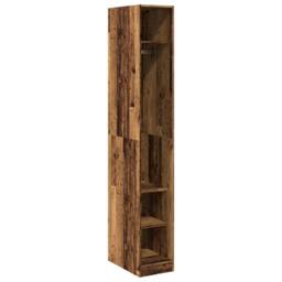Berkfield Home Wardrobe Old Wood 30x50x200 cm Engineered Wood in Brown - Size: 30 x 50 x 200 cm - thumbnail 3