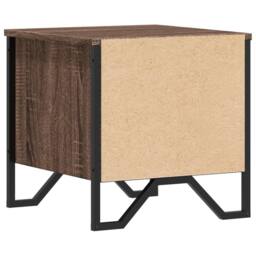 Berkfield Home Bedside Cabinet Brown Oak 40x41x40 cm Engineered Wood - Size: 40 x 41 x 40 cm - thumbnail 8