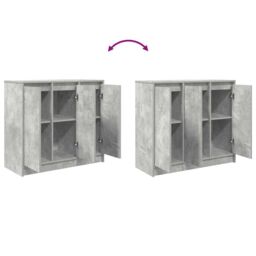 Berkfield Home Sideboard Concrete Grey 85x34x76 cm Engineered Wood - Size: 85 x 34 x 76 cm - thumbnail 9