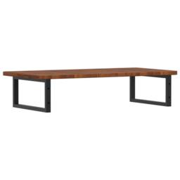 Berkfield Home Elegant Basin Shelf Wall Mounted Steel & Solid Wood Oak in Brown - thumbnail 6