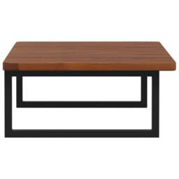 Berkfield Home Elegant Basin Shelf Wall Mounted Steel & Solid Wood Oak in Brown - thumbnail 5