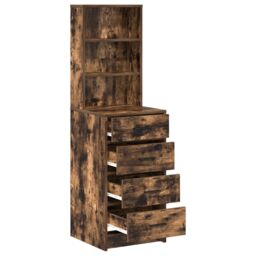Berkfield Home Highboard Smoked Oak 40x41x135 cm Engineered Wood in Brown - Size: 40 x 41 x 135 cm - thumbnail 5