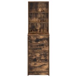 Berkfield Home Highboard Smoked Oak 40x41x135 cm Engineered Wood in Brown - Size: 40 x 41 x 135 cm - thumbnail 6
