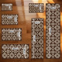 Smart Living Siam Heavy Duty Machine Washable Hallway Kitchen Non Slip Door Mat in Dark Brown - Size: 67 cm x 220 cm - thumbnail 2