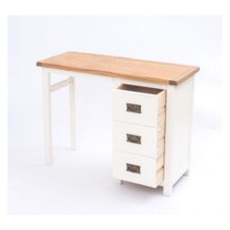 Cabinet Bits Lovere 3 Drawer Desk - Dressing Table Brass Drop Handle in Off-White - thumbnail 4