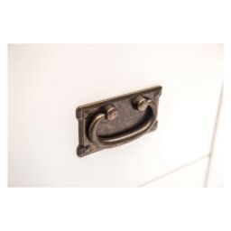 Cabinet Bits Lovere 3 Drawer Desk - Dressing Table Brass Drop Handle in Off-White - thumbnail 5