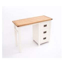 Cabinet Bits Lovere 3 Drawer Desk - Dressing Table Brass Drop Handle in Off-White - thumbnail 3