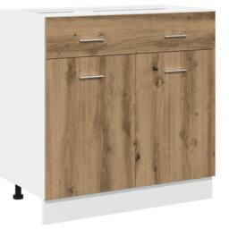 Berkfield Home 7 Piece Kitchen Cabinet Set Artisan Oak Engineered Wood in Brown - thumbnail 5