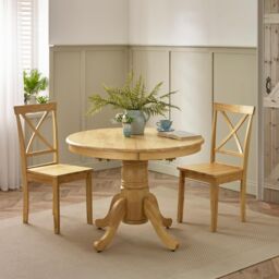 FurnitureboxUK Padstow Rustic Farmhouse Extending Solid Wood Dining Table in Light Oak - thumbnail 6