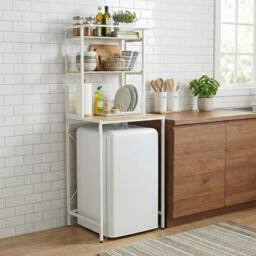 NESTLUNE White 3 Tier Over Fridge Storage Rack Bathroom Laundry - thumbnail 3