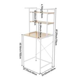 NESTLUNE White 3 Tier Over Fridge Storage Rack Bathroom Laundry - thumbnail 2