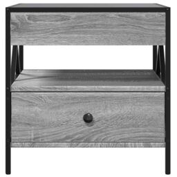 Berkfield Home Coffee Table with Infinity LED Grey Sonoma 50x50x51 cm - Size: 50 x 50 x 51 cm - thumbnail 6
