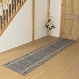 runrug Hallway Carpet Runner Rug - Soft & Comfy, 9mm - 'Tribal' in Grey - Size: 60 cm x 360 cm - thumbnail 6