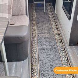 runrug Hallway Carpet Runner Rug - Soft & Comfy, 9mm - 'Tribal' in Grey - Size: 60 cm x 360 cm - thumbnail 4