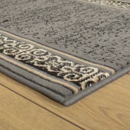 runrug Hallway Carpet Runner Rug - Soft & Comfy, 9mm - 'Tribal' in Grey - Size: 60 cm x 360 cm - thumbnail 2