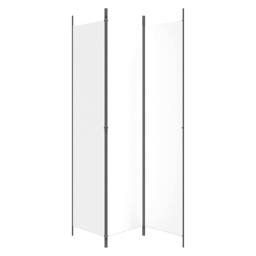 Berkfield Home Durable 3-Panel Room Divider White 150x220 cm Fabric - thumbnail 4