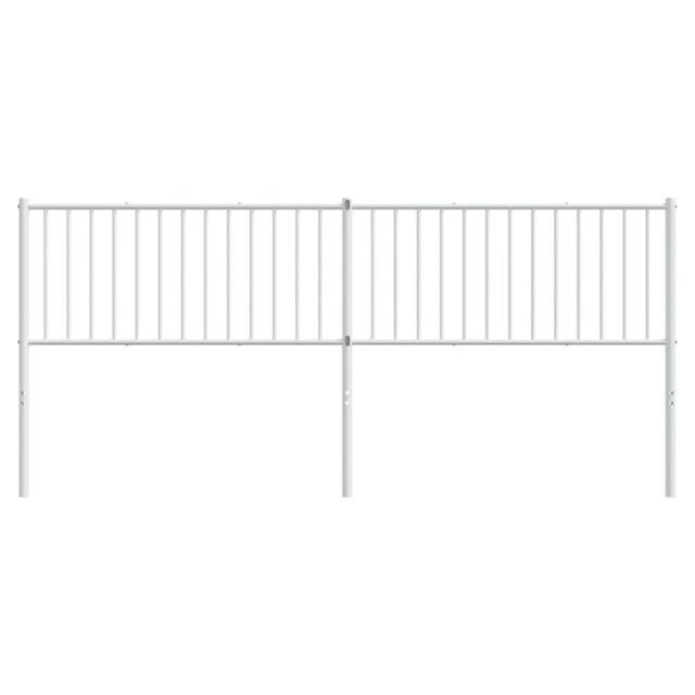 Berkfield Home Metal Headboard White 200 cm - image 1