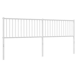 Berkfield Home Metal Headboard White 200 cm - thumbnail 5
