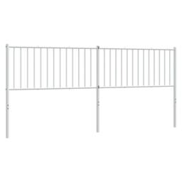 Berkfield Home Metal Headboard White 200 cm - thumbnail 3