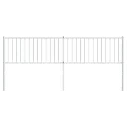 Berkfield Home Metal Headboard White 200 cm - thumbnail 1