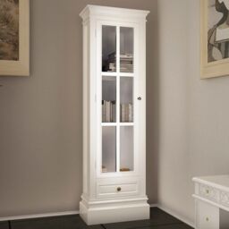 Berkfield Home Chic Bookcase Cabinet with 3 Shelves White Wooden - thumbnail 1