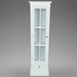 Berkfield Home Chic Bookcase Cabinet with 3 Shelves White Wooden - thumbnail 3