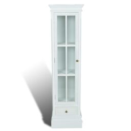 Berkfield Home Chic Bookcase Cabinet with 3 Shelves White Wooden - thumbnail 2