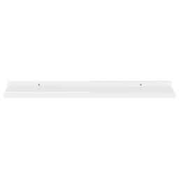 Berkfield Home Wall Shelves 2 pcs High Gloss White 80x9x3 cm - Size: 80 x 9 x 3 cm - thumbnail 4