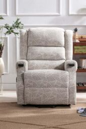 More4Homes Ashfield Electric Fabric Dual Motor Rise Recliner Lift Mobility Chair in Cream - thumbnail 6