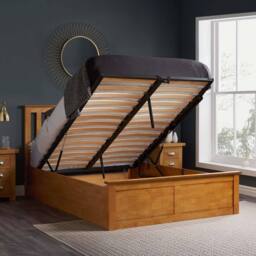 Birlea Phoenix Ottoman Storage Bed Frame in Brown - Size: Single - thumbnail 2