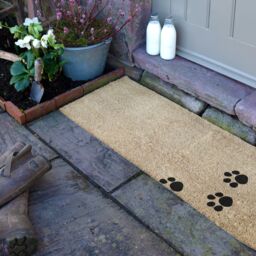 Artsy Mats Paw Prints Patio Doormat in Beige - Size: 40 cm x 120 cm - thumbnail 2