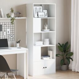 Berkfield Home Bookcase White 70x36x189 cm Engineered Wood - Size: 70 x 36 x 189 cm - thumbnail 1
