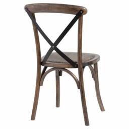 Lemon Pavilion Furniture and Decor Cross Back Dining Chair - Oak - L41 x W42 x H88 cm - Brown - thumbnail 3