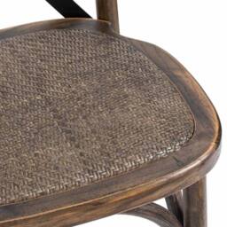 Lemon Pavilion Furniture and Decor Cross Back Dining Chair - Oak - L41 x W42 x H88 cm - Brown - thumbnail 2