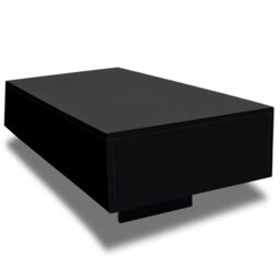 Berkfield Home Coffee Table High Gloss Black - thumbnail 2