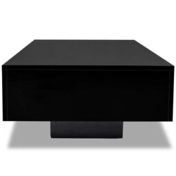Berkfield Home Coffee Table High Gloss Black - thumbnail 3