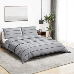 Berkfield Home Duvet Cover Set Grey 200x200 cm Cotton