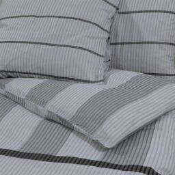 Berkfield Home Duvet Cover Set Grey 200x200 cm Cotton - thumbnail 5