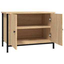 Berkfield Home TV Cabinet with Doors Sonoma Oak 60x35x45 cm Engineered Wood in Tan - Size: 60 x 35 x 45 cm - thumbnail 6